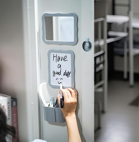 10Pcs Locker Accessories,Back to School Essentials,Pink Locker Decor for Girls with Locker Mirror and Magnetic Pen Holder,Magnetic whiteboard-School& Work Locker Decor（Pink） in Kuwait