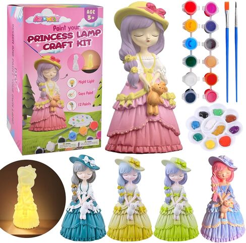 ASIOWELY Paint Your Own 8-Petal Flower Lamp Kits,Arts and Crafts Supplies for Kids Toys Ages 4-6-8,DIY Art Night Light Painting for Girls Ages 5-10,Birthday Gifts for 3-12+ Year Old Toddler Teen Adult in Kuwait