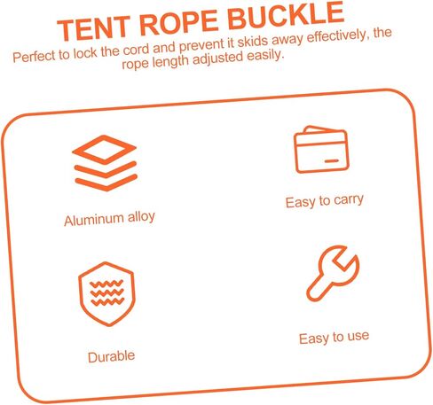 Toyandona Camping Tent Rope Rope Buckles Franted Cord Fruckers لاستخدام آمن في الهواء الطلق لأكياس النوم الخيام و in Kuwait