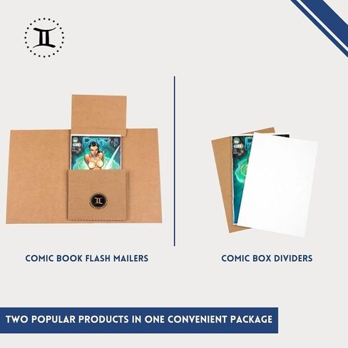 GEMINI COMIC FLASH MAILERS™ & BOX DIVIDER PAD BUNDLE - 100 mailers + 50 dividers in Saudi Arabia