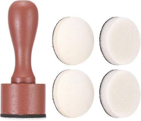 مجموعة أدوات مزج الحبر المصغرة Uxcell ، وأدوات خلط Aptolting Ink Pain مع 2pcs مستديرة و 2pcs عبوات الرغوة المسطحة لمزج الرسم الحرف القصير ، والبني الداكن in Kuwait