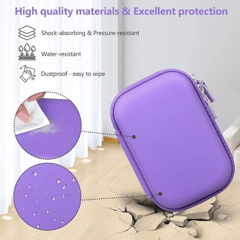 Supmay Carrying Case for Miyoo Mini Plus OnionOS Handheld Game Console, Retro Gaming Console Storage Holder Travel Bag with Mesh Pocket for USB-C Cable, TF-Card Reader, Instruction, Purple in Kuwait