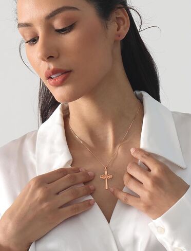 YL Cross Necklace 925 Sterling Silver Ankh Crucifix Pendant Infinity Criss Jewelry for Women in Saudi Arabia