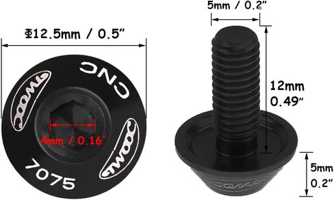 6 قطعة دراجة زجاجة ماء قفص عرافة البراغي سبائك الألومنيوم M5 x 12 مللي متر التصنيع باستخدام الحاسب الآلي الدقة الآلات عرافة المقبس التنصت مسامير الربط دراجة زجاجة حامل المسمار زجاجة قفص المسمار أداة in Kuwait