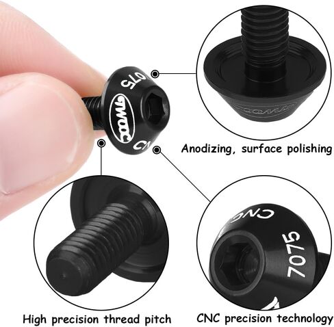 6 قطعة دراجة زجاجة ماء قفص عرافة البراغي سبائك الألومنيوم M5 x 12 مللي متر التصنيع باستخدام الحاسب الآلي الدقة الآلات عرافة المقبس التنصت مسامير الربط دراجة زجاجة حامل المسمار زجاجة قفص المسمار أداة in Kuwait