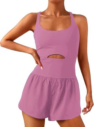 Workout Onesie Romper Jumpsuits for Women, Sleamless Athletic Gym Yoga Work Out Bodycon One Piece Jumpsuit in Saudi Arabia