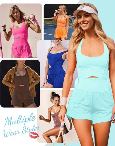 Workout Onesie Romper Jumpsuits for Women, Sleamless Athletic Gym Yoga Work Out Bodycon One Piece Jumpsuit in Kuwait