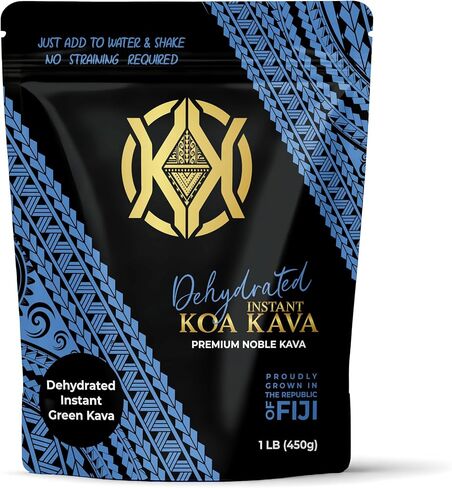 Koa Kava Dehydrated Instant Kava - 100% Dehydrated Instant Green Fijian Kava Root Powder, 8 oz (226g) Bag in Saudi Arabia