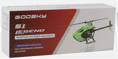 Goosky Legend S1 Mini 3D RC Helicopter متوافقة مع Pulse 300mAh 50C 7.4V 2S Lipo Battery - لعبة مروحية التحكم عن بُعد للبالغين (BNF) (الأخضر) in Saudi Arabia