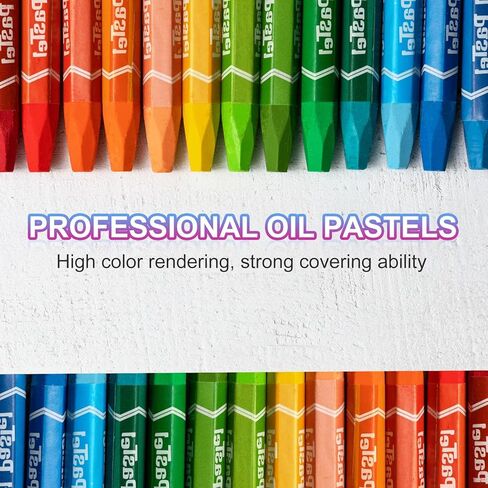 PATIKIL Orange Oil Pastels, 48Pcs Soft Oil Crayons Pastels Stick Vibrant and Creamy Art Supplies Bulk for Artists Beginners Art Painting Drawing Blending Graffiti Gallery in Saudi Arabia