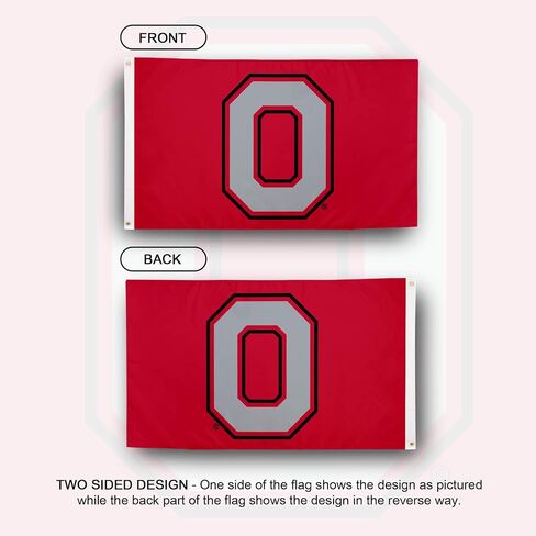 Desert Cactus Ohio State University Flag Buckeyes OSU Flag Banners 100% Polyester Indoor Outdoor 3x5 feet Flags (Style 4) in Saudi Arabia