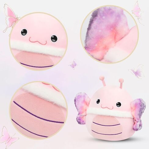 Easfan Pink Butterfly Plush Plush Soft Plush Toy Cute Plush Pluffy Dialwloy Fail Fail و Decor in Saudi Arabia