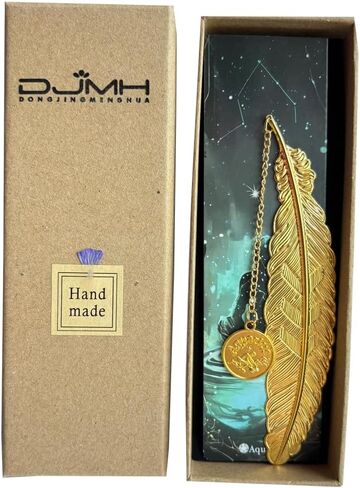 Metal Zodiac Bookmarks Set, 12 Constellation Designs, Gold, 4.5 x 0.9 inches (Virgo) in Saudi Arabia