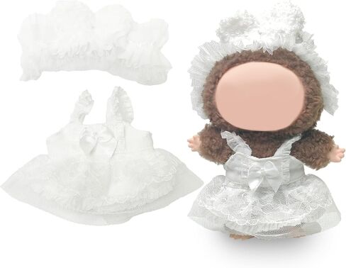 ملابس متوافقة مع دمية Labubu ، مجموعة ملابس Labubu - فستان وردي + عقال القوس + حقيبة كتف بيضاء لدمع لابوبو ، إكسسوارات أنيقة لدمية لابو 17 سم ، لا دمية (حلم كاميليا الوردي) in Kuwait