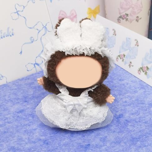 ملابس متوافقة مع دمية Labubu ، مجموعة ملابس Labubu - فستان وردي + عقال القوس + حقيبة كتف بيضاء لدمع لابوبو ، إكسسوارات أنيقة لدمية لابو 17 سم ، لا دمية (حلم كاميليا الوردي) in Kuwait