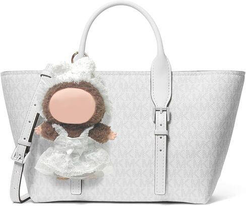 ملابس متوافقة مع دمية Labubu ، مجموعة ملابس Labubu - فستان وردي + عقال القوس + حقيبة كتف بيضاء لدمع لابوبو ، إكسسوارات أنيقة لدمية لابو 17 سم ، لا دمية (حلم كاميليا الوردي) in Kuwait