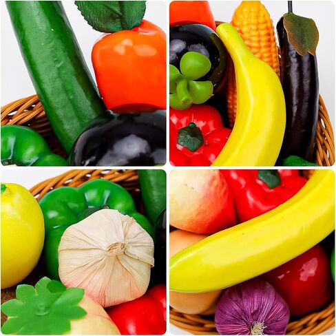 11 PCS Fake Vegetable Artificial Plastic Fruit Lifelike Model Display Faux Centerpieces Realistic Props Decoration Home Festival Christmas in Kuwait