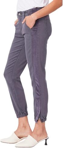 PAIGE Women's MAYSLIE Transcend Weekender Jogger W/Velvet Side Stripe, Vintage Pearl Grey, 25 in Saudi Arabia