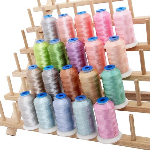 ThreadArt 120 SPOLL CONE WOOD THROWN RACK | مصنوع من الخشب الصلب ، قوي ، بذري جدار أو جدار | تخزين المنظم in Kuwait