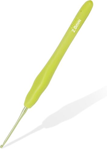 خطافات كروشيه مريحة 8 ملم مع مقبض قبضة الراحة لتخفيف التهاب المفاصل وتخفيف آلام اليد-إبر كروشيه سهلة الاستخدام للمبتدئين ، وكبار السن ، ومحدودة حرارة التنقل (خطاف الكروشيه 8 مم) in Kuwait