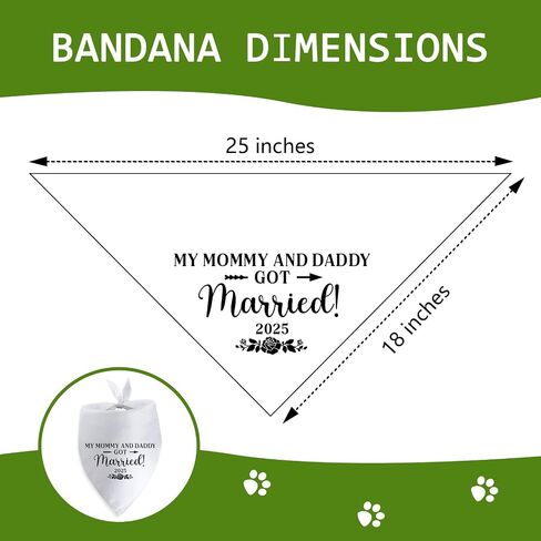 تزوجت أمي وأبي 2025 الكلاب Bandana Bridal Dearm هدايا المشاركة هدية للكلاب الكبيرة الكبيرة الكلاب الصغيرة الزفاف صورة Prop Pet Accessories in Kuwait