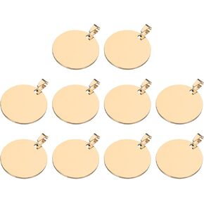 Meccanixity Metal Round Tags Stamping ، Silver Blank Dog Tags 1 inch Circle Diy Engraving Blant Tags 10 Pcs ، الفولاذ المقاوم للصدأ مع ثقب لعلامات هوية الكلب للحيوانات الأليفة ، زخرفة قلادة ، علامات حرفية