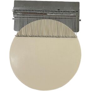 misppro Speedweve Type Loom Weave Tool 42 Pin with Disc Darning Knitting Loom for Weaver Kids Beginner - Wood