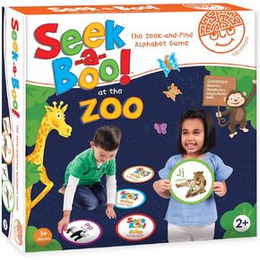 MindWare Seek-a-Boo! at The Zoo The Seek-and-Find Alphabet Matching Game - Fun Toddler Games Ages 2-4 - Improves Memory, Vocabulary and Letter Recognition