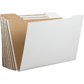 10 Pack Art Portfolio Folders Stores Items up to 18" x 24" Flat Files Large White Corrugated File Folder for Vertical Flat Storage for Artwork Blueprints Plans Drawings Construction Poster