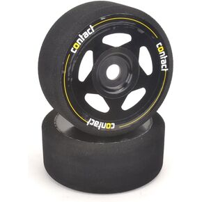 Contact GT8/Rally 1/8 On Road Foam GT Tires 25 Shore Black Rims CONJB25B