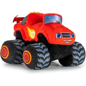 Jay Franco Monster Truck Plush Pillow Buddy - Soft Plushie Stuffed Pillow, Red - Blaze