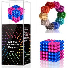 1010Pcs Magnetic-Balls, Desk Fidget Toys, Fidget Toys for Adults, Desk Fidgets Toys for Office Stress,Adults Magnet-Beads Putty Toy Slime 18+ Only (Multicolored, Small 3MM)