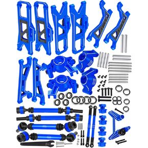RC Aluminum Suspension Arms&Drive Shaft&Caster Block&Steering Blocks&Rear Stub Axles Carriers&Links Upgrades Part for 1/10 WideMaxx (#89086-4),CVD Driveshafts Hops Up,Titanium