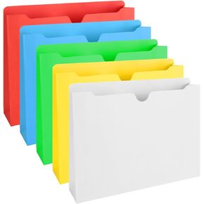 25 PCS Colored File Folders, File Folder with 2 inch Expanding Sides, Heavy Duty 2 Inch Expansion Pocket File Folders with Pockets, Letter Size, Expanding Sides