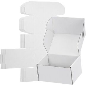 PATIKIL 6x4x3 Cardboard Shipping Boxes for Small Business, 10Pcs Mailing Corrugated Mailer Gift Boxes for Shipping Moving Craft Christmas Gifts Giving Products, White