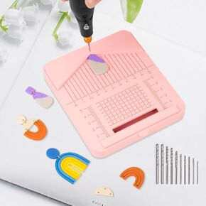 Polymer Clay Earring Hole Drill Guide Tool, Clay Earrings Drill Stand with Drill Bit, DIY Clay Tools & Accessories for Precise Drilling of Earrings, Jewelry and Necklace Pendants