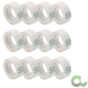 12 Rolls Magic Tape - 1180 Inches Total Length Magic Tape Refills Compatible with Scotch Dispenser, Engineered for Repairing, Gift Wrapping Tape Refill Roll for Office, Home, School