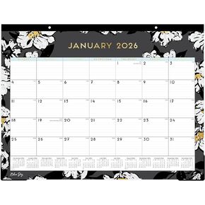 2026 Blue Sky Monthly Desk Pad Calendar, 22" x 17", Baccara Dark, January To December, 110215
