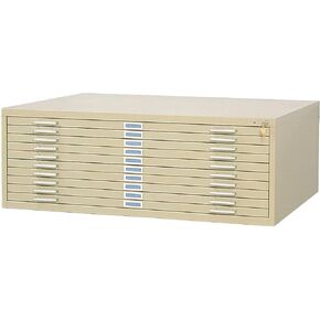 Safco Products 4986TS Flat File for 42" W x 30" D Documents, 10-Drawer (Additional Options Sold Separately), Tropic Sand
