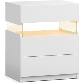 3 Drawer File Cabinet with LED Lights Suitable for Office, Office File Cabinet Organizer