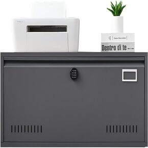 KAER Black File Cabinet, 15.7''H*32.4''W*17.7''D, File Cabinet with Double Sapace, Quick Access File Cabinet for Various Documents, Pull-Down Drawer