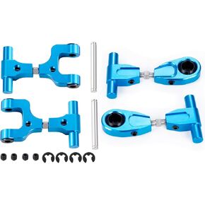 Aluminum Front Upper & Rear Upper Suspension Arms Adjustable Swing Arm Set Upgrade Parts for Tamiya TT02 1/10 RC On Road Touring Car