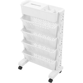 Zerodeko Multi Movable Reshelflesh Organizer متعدد الاستخدامات عربة تخزين متداول لمكاتب منزلية وحمام صمم قدرة عالية على تحمل وتخزين عملي