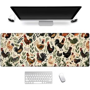Jungle Tiger Gaming Mouse Pad, Computer Keyboard Desktop Majestic Tigers Mouse Pads for Home, Work, Desk Decor, Large Office Laptop Anti-Slip Rubber Base Desk Mat 31.5×11.8 in