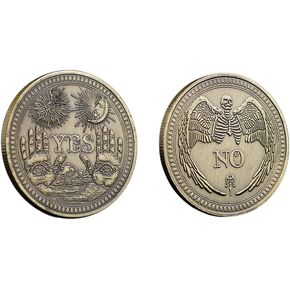 Decision Making Flipping Coin FUBAR Snafu Challenge Coin Silver and Gold