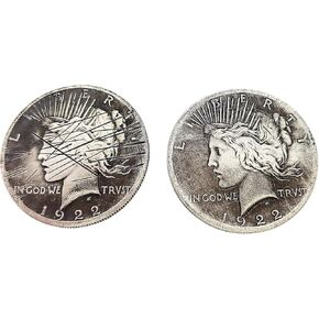 Two Face 2 Sided Coin w/Scratch Prop Harvey Dent for Batman Costume Cosplay- Harvey Dent - Batman - The Dark Knight (1 PCS)