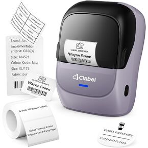 CLABEL Label Maker Machine with Tape: 221B Inkless Label Printer Handheld Barcode Printer Compatible with Phone & PC for Retail School Office Clothing