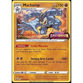 Pokemon - Machamp SWSH243 - Origin Origin Build & Battle Promo - Prelease Stamp