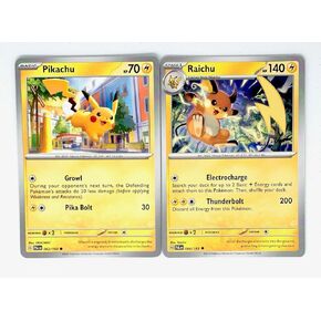 Raichu 064/193 - Paldea Evolved - Pokemon Evolution Set - 2 Card Lot - Scarlet & Violet