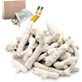 Crushed Coral for Freshwater Aquarium Substrate Aquarium Filter Media for Fish Tank Bio Media Fish Tank PH/KH Balancer Filter Bags for Fish Tank Pond 500g/1.1lb